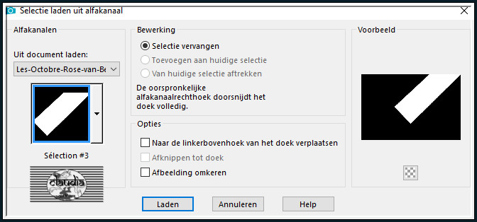 Selecties - Selectie laden/opslaan - Selectie laden uit alfakanaal : Sélection #3