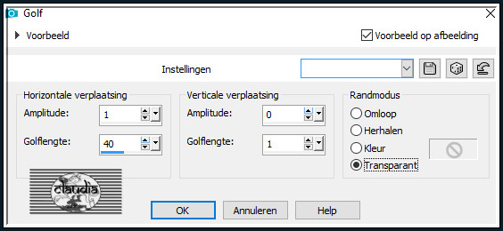 Effecten - Vervormingseffecten - Golf