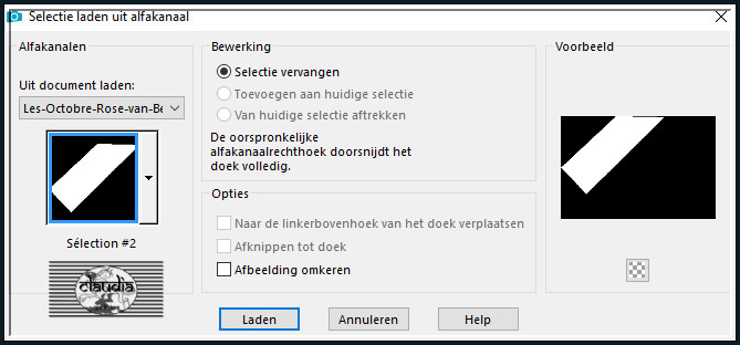 Selecties - Selectie laden/opslaan - Selectie laden uit alfakanaal : Sélection #2