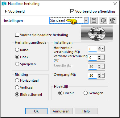 Effecten - Afbeeldingseffecten - Naadloze herhaling