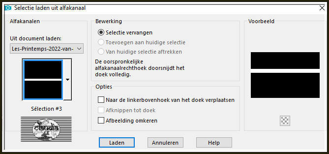 Selecties - Selectie laden/opslaan - Selectie laden uit alfkanaal : Sélection #3