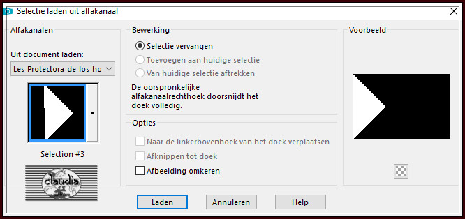 Selecties - Selectie laden/opslaan - Selectie laden uit alfakanaal : Sélection #3