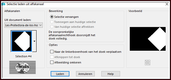 Selecties - Selectie laden/opslaan - Selectie laden uit alfakanaal : Sélection #4