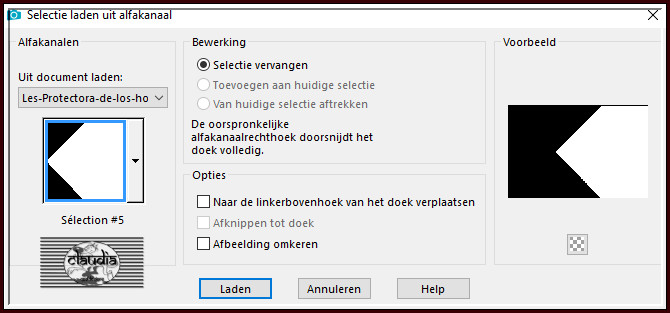 Selecties - Selectie laden/opslaan - Selectie laden uit alfakanaal : Sélection #5