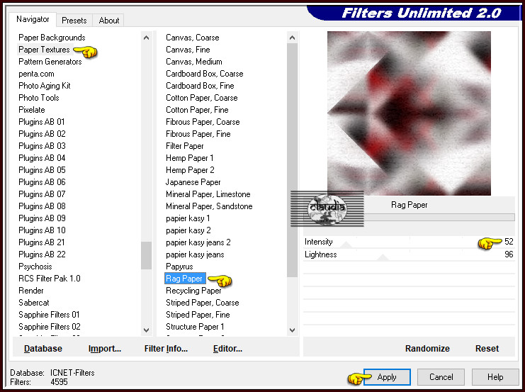 Effecten - Insteekfilters - <I.C.NET Software> - Filters Unlimited 2.0 - Paper Textures - Rag Paper