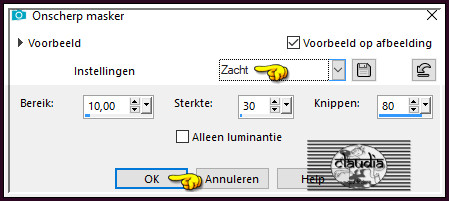 Aanpassen - Scherpte - Onscherp masker