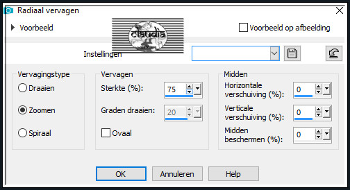 Aanpassen - Vervagen - Radiaal vervagen :