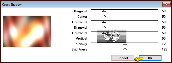 Effecten - Insteekfilters - Graphics Plus - Cross Shadow