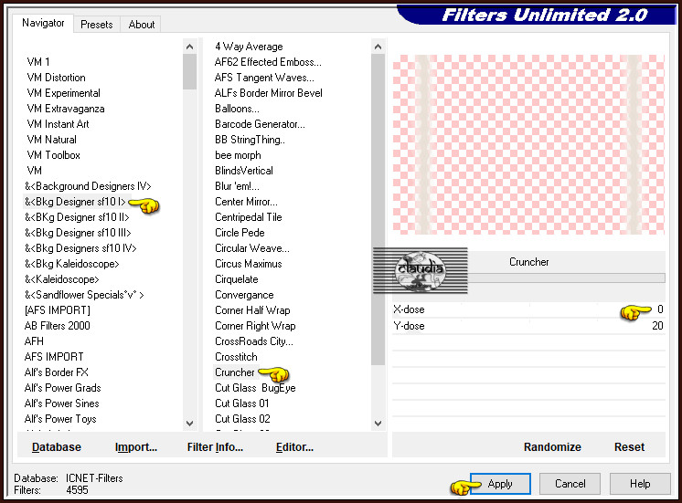 Effecten - Insteekfilters - <I.C.NET Software> - Filters Unlimited 2.0 - &<Bkg Designer sf10 I> - Cruncher