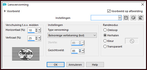 Effecten - Vervormingseffecten - Lensvervorming