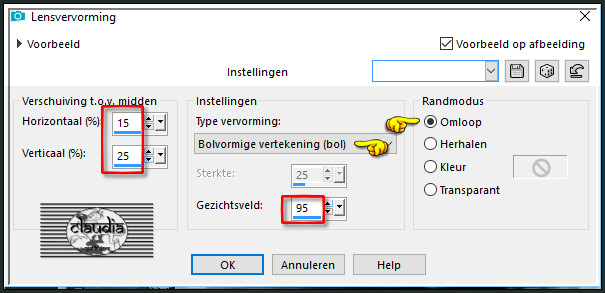 Effecten - Vervormingseffecten - Lensvervorming