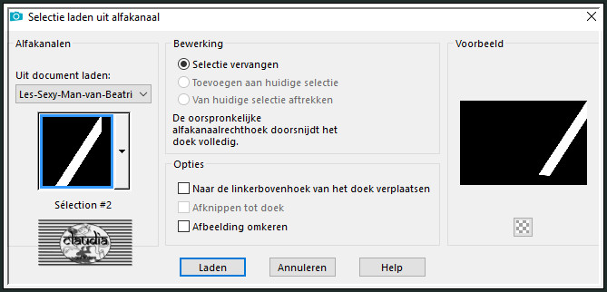 Selecties - Selectie laden/opslaan - Selectie laden uit alfkanaal : Sélection #2