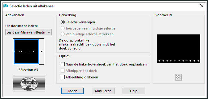 Selecties - Selectie laden/opslaan - Selectie laden uit alfkanaal : Sélection #3