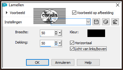 Effecten - Textuureffecten - Lamellen