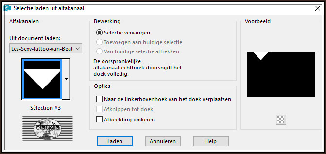 Selecties - Selectie laden/opslaan - Selectie laden uit alfkanaal : Sélection #3