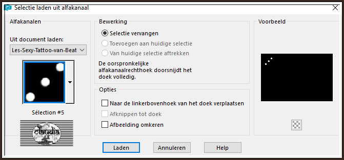 Selecties - Selectie laden/opslaan - Selectie laden uit alfkanaal : Sélection #5