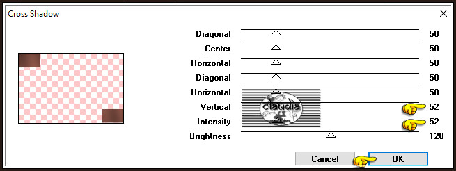 Effecten - Insteekfilters - Graphics Plus - Cross Shadow