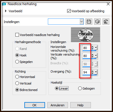 Effecten - Afbeeldingseffecten - Naadloze herhaling