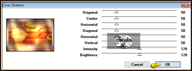 Effecten - Insteekfilters - Graphics Plus - Cross Shadow