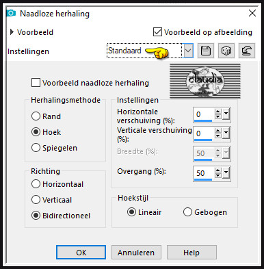 Effecten - Insteekfilters - Naadloze herhaling