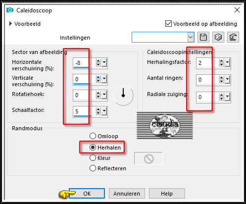 Effecten - Reflectie-effecten - Caleidoscoop