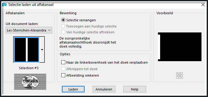 Selecties - Selectie laden/opslaan - Selectie laden uit alfakanaal : Sélection #3