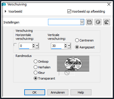 Effecten - Afbeeldingseffecten - Verschuiving