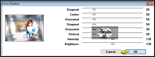 Effecten - Insteekfilters - Graphics Plus - Cross Shadow