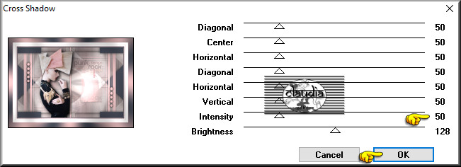 Effecten - Insteekfilters - Graphics Plus - Cross Shadow