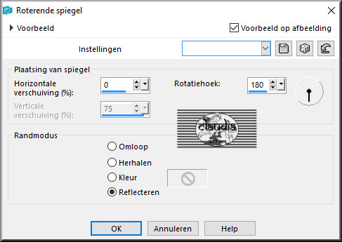 Effecten - Reflectie-effecten - Roterende spiegel