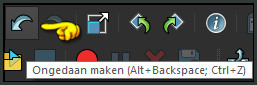 Klik 2 x op het "Ongedaan maken" pijltje