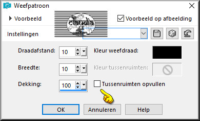 Effecten - Textuureffecten - Weefpatroon