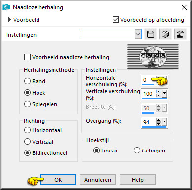 Effecten- Afbeeldingseffecten - Naadloze herhaling