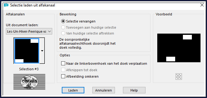 Selecties - Selectie laden/opslaan - Selectie laden uit alfakanaal : Sélection #3
