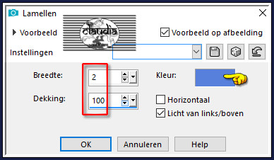 Effecten - Textuureffecten - Lamellen 