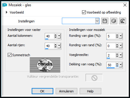 Effecten - Textuureffecten - Mozaïek - glas