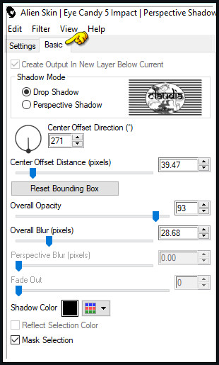 Effecten - Insteekfilters - Alien Skin Eye Candy 5 : Impact - Perspective Shadow