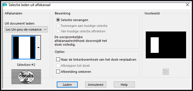 Selecties - Selectie laden/opslaan - Selectie laden uit alfakanaal : Sélection #2
