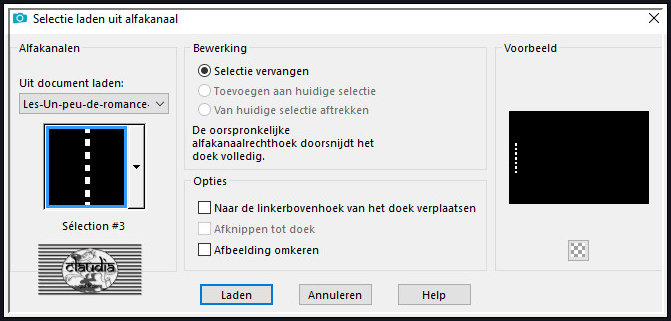 Selecties - Selectie laden/opslaan - Selectie laden uit alfakanaal : Sélection #3