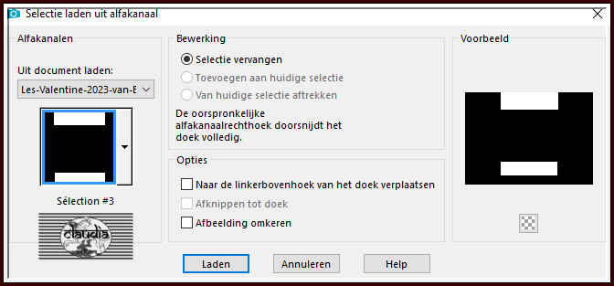 Selecties - Selectie laden/opslaan - Selectie laden uit alfakanaal : Sélection #3