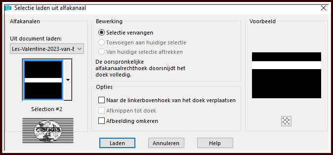 Selecties - Selectie laden/opslaan - Selectie laden uit alfakanaal : Sélection #2