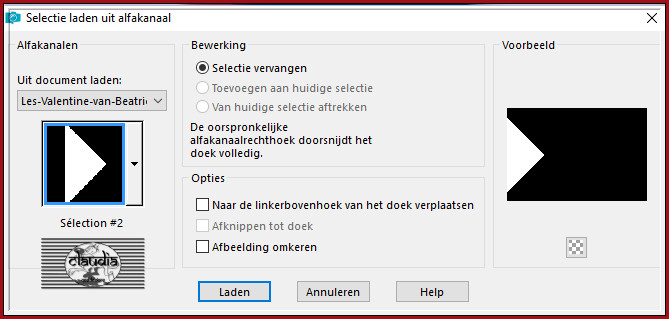 Selecties - Selectie laden/opslaan - Selectie laden uit alfakanaal : Sélection #2