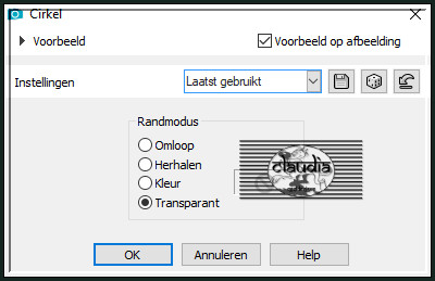 Effecten - Geometrische effecten - Cirkel : 2 x toepassen !!! 