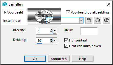 Effecten - Textuureffecten - Lamellen
