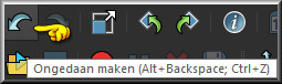 Klik 2 x op het "Ongedaan maken pijltje"