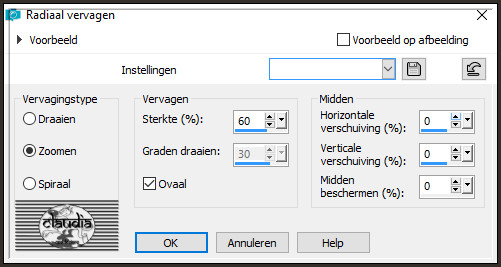 Aanpassen - Vervagen - Radiaal vervagen