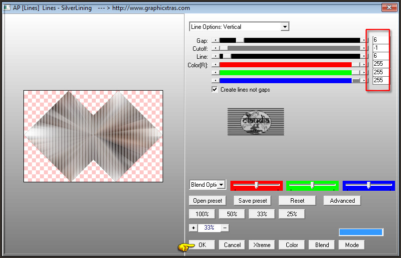 Effecten - Insteekfilters - AP [Lines] - Lines - SilverLining