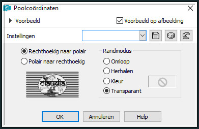 Effecten - Vervormingseffecten - Poolcoördinaten