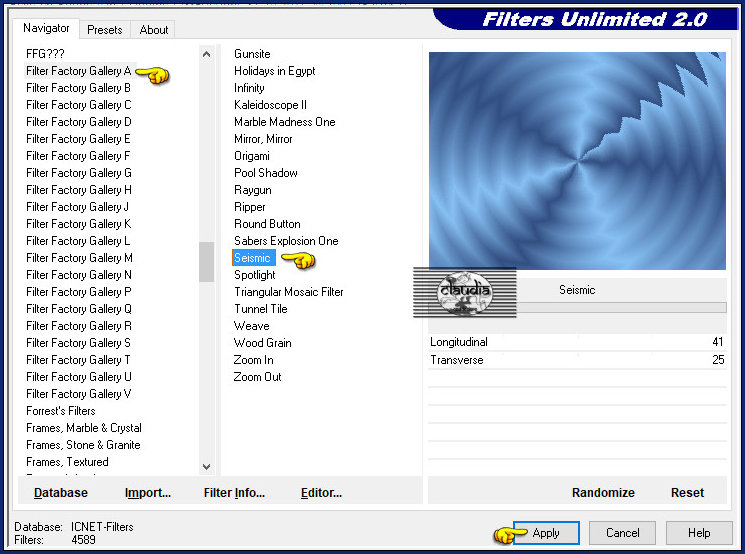 Effecten - Insteekfilters - <I.C.NET Software> - Filters Unlimited 2.0 - Filter Factory Gallery A - Seismic