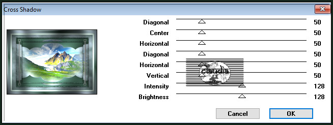 Effecten - Insteekfilters - Graphics Plus - Cross Shadow